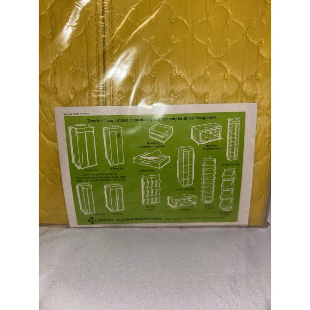 1969 Sealed Clopay Corporation 8 Suit Bag Closet Accessory Storage